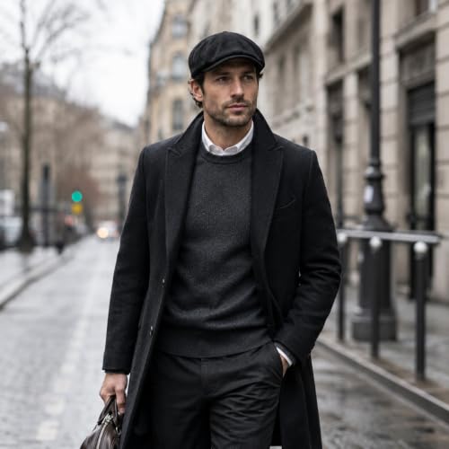 Image of 3Pcs Men's Newsboy Caps Cotton Cooling Hat Adjustable Flat Cap for Men