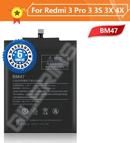 Image of Original BM47 Battery for Redmi 3pro /3 / 3s Prime Battery with 6 Month Warranty****(F000290)