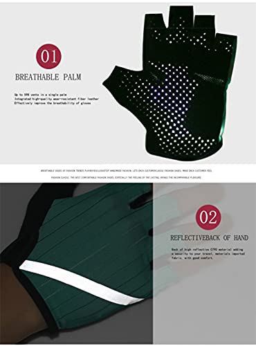 EJDTOP Meia Luvas Ciclismo Dedo para Homens/Mulheres Acolchoado Curto Luvas de Esportes Outdoor Cicl