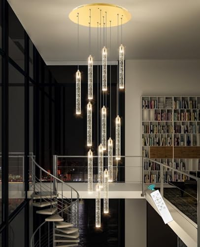 Lustre à 12 lumières LED dimmable pour entrée et salon chic