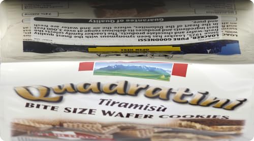 Image of Loacker Quadratini Tiramisu' Wafer, 220g /7.76oz (Pack of 4)