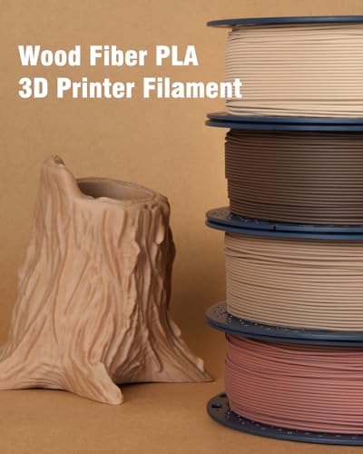 Image of SUNLU Real Wood Fiber PLA Filament, Neatly Wound 1.75mm Dimensional Accuracy + /- 0.03mm, Fit Most FDM 3D Printers, 1kg Spool (2.2lbs), Woody Scent Maple Wood Fiber PLA
