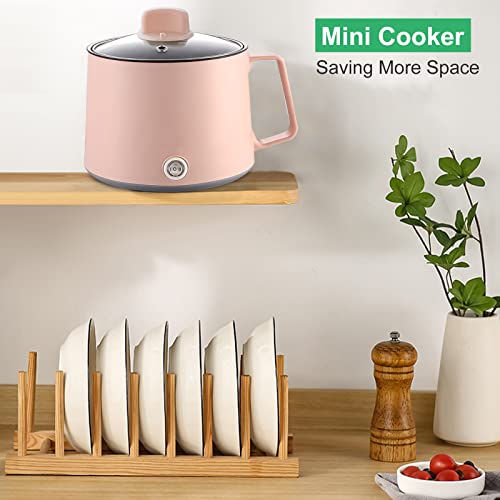 Electric Hot Pot, Mini Multi-function Rice Cooker, 1.5L/1.7L Rapid Noodles Cooker, Mini Stock Pot Non-Stick for Soup, Ramen, Pasta, Egg, Dumplings, with Over-Heating Boil Dry Protection (1.5L Pink) - Image 7