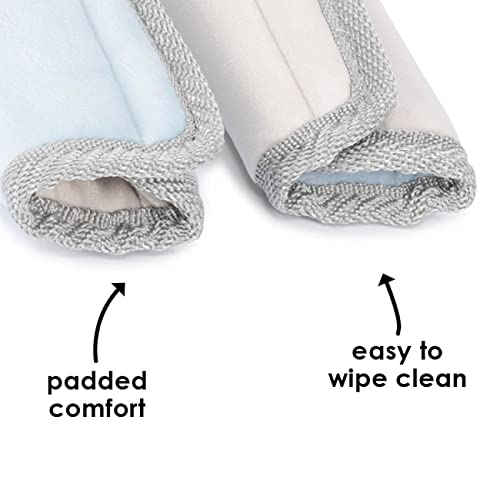 Diono Soft Wraps Car Seat Straps, Shoulder Pads For Baby, Infant, Toddler, 2 Pack Reversible Soft Seat Belt Cushion And Stroller Harness Covers Helps Prevent Strap Irritation, Blue #TOP3