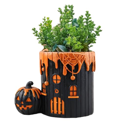 Pot de fleurs Halloween en résine pour centre de table festif de salon