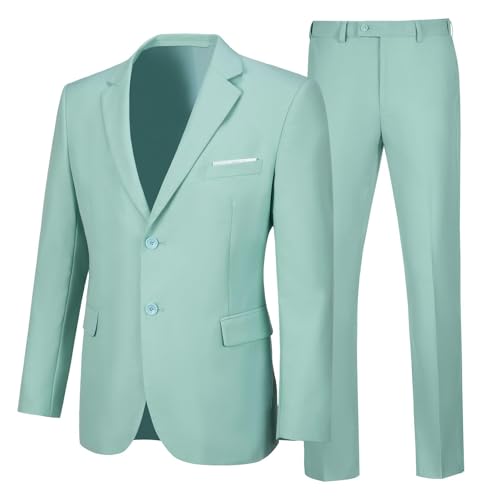 Elionm Mint Green Two Piece Suit