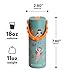 Elemental 100% Leak Proof When Spout is Closed Insulated Kids Water Bottle, Stainless Steel Bottle for School with Straw Lid & Pop-It Handle, Meowmaid & Mermaid Sisters -18oz (2 Pack)