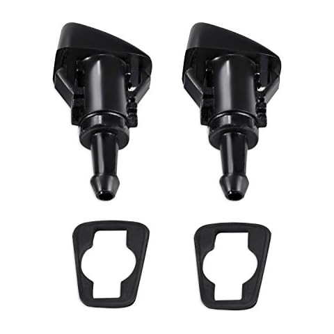 QUWEI Two windshield washer nozzle kit for dodge charger,dodge grand caravan avenger durango Ram 1500 2500 350 Grand Cherokee Chrysler Town and country Replace # 5116079AA 5160308AA (1 Hole) Cover