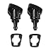 QUWEI Two windshield washer nozzle kit for dodge charger,dodge grand caravan avenger durango Ram 1500 2500 350 Jeep Grand Cherokee Chrysler Town and country Replace # 5116079AA 5160308AA （1 Hole）