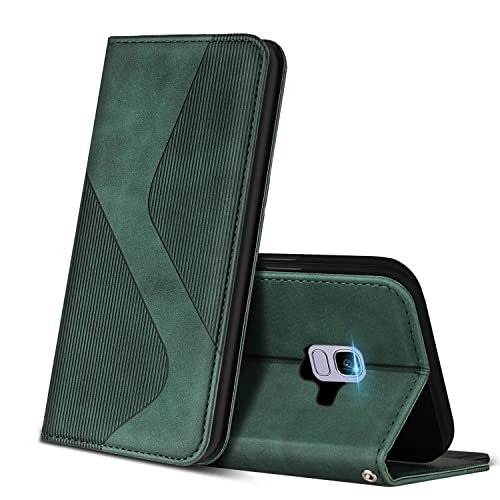ZONNAVI Cover per Samsung Galaxy J6 2018, Flip Custodia Pelle PU con [Slot Cart] [Supporto Stand] [Magnetica], Cover a Libro Portafoglio per Samsung J6 2018 (Verde)