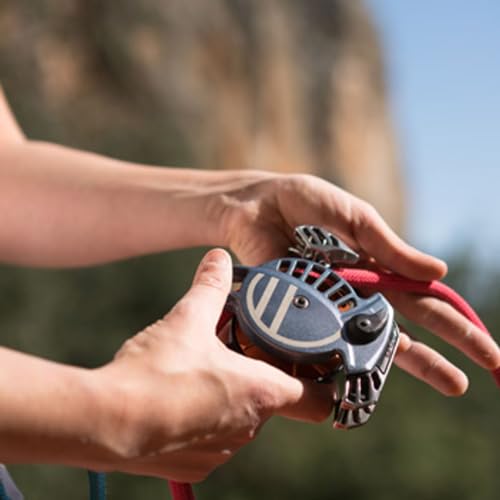Wild Country Revo Rock Climbing Belay Device - Auto-Locking Belay Device - Gunmetal/Tangerine - One Size - Thumbnail 4