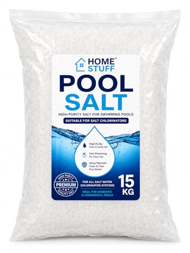 Home Stuff Pool Salt High Purity Fast Dissolving Swimming Pool Salt for Salt Chlorinator Systems (15kg)