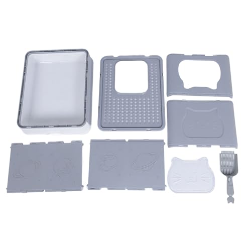 Vaso Sanitário para Gatos Com Entrada Superior, Caixa de Areia para Gatos Fechada, Controle de Odor,