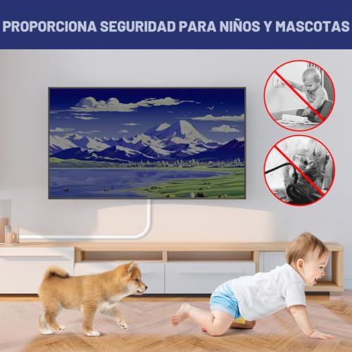 Corrector de cables flexible autoadhesivo y organizador de cables de pared 6