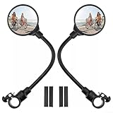 Adjustable Mirror 2-Pack – Rotatable 360° Wide Angle Cycling Rear View Mirror for Mountain for Bike, & Folding for Bike Handlebars, 3.3