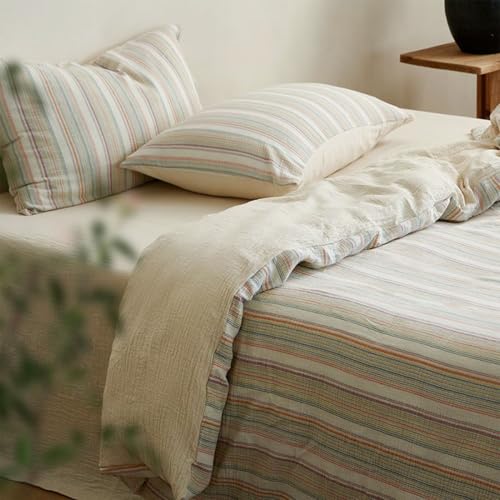 TodaFre 100% Cotton Muslin Duvet Cover King Size, Ultra Soft