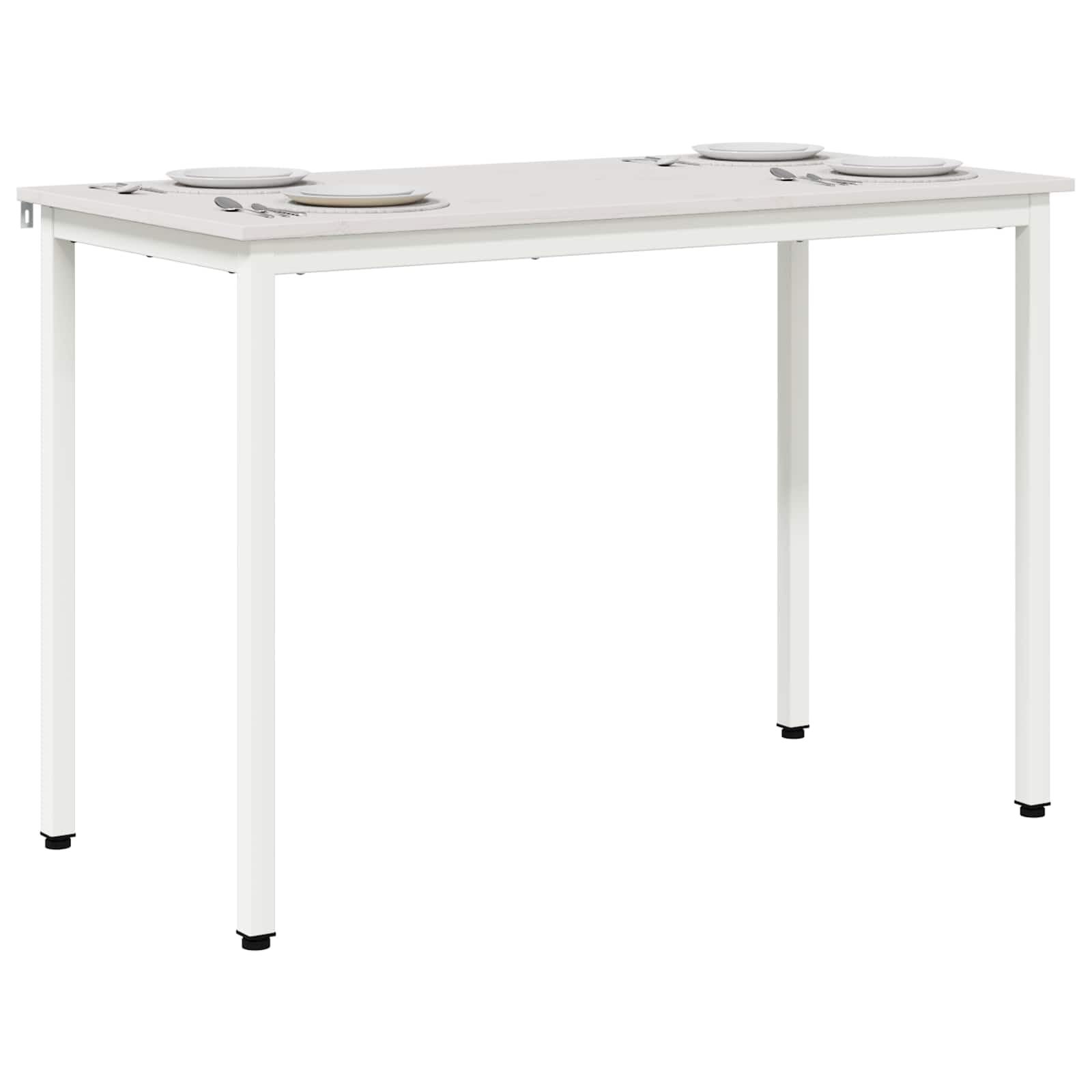 Table de salle à manger pour réunions de famille minimaliste et blanche vidaXL