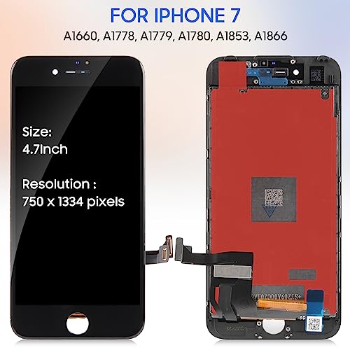 Écran iPhone 7 Noir LCD Vitre Tactile Remplacement A1660 A1778 A1779 - 2