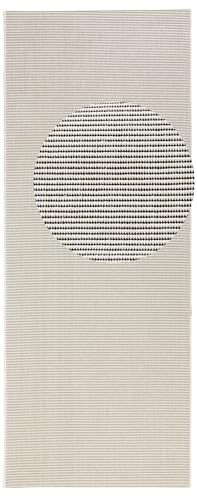 NORTHRUGS In- und Outdoor Teppich Match 80x200cm - Wetterfest Modern Plain Allover Unifarben Design Läufer für Balkon Terrasse Garten Wintergarten Wohnzimmerteppich Wasserfest in Creme