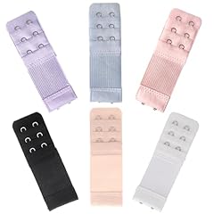 6pcs Mixed-color Bra Extender 2 Hook 1/2 Inch