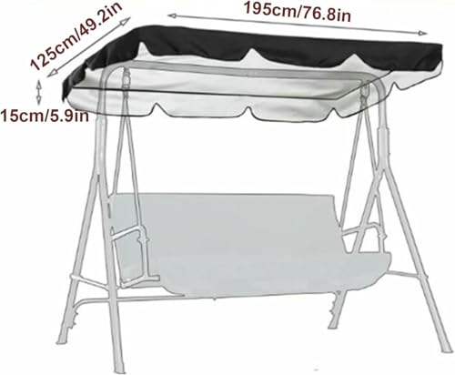 Housse balancelle extérieure imperméable bâche protection jardin 3 places - 5