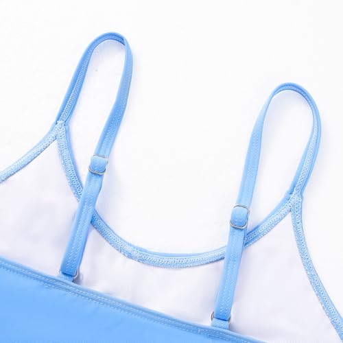 Weixinbuy Girl's Swimsuit 3 Piece Bathing Suit Criss Cross Spaghetti Strap Bikini Sets with Cover Up Skirt Beach Swimwear3