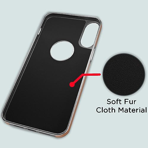 Image of Amazon Basics Back Cover iPhone X /Xs Silver Electroplated Chrome | Full Camera Protection | Chrome Leather | Flexible Pu Leather Bumper Case (Tan)