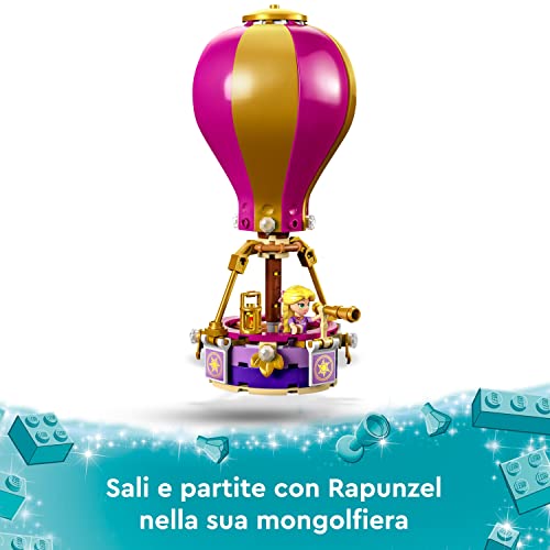Disney Princess Il Viaggio Incantato della Principessa con Mini Bamboline di Cenerentola, Jasmine e Rapunzel, Cavallo e Carrozza Giocattolo, Tappeto Volante, Mongolfiera, Regalo per Bambini 43216 - Lego - Immagine 5