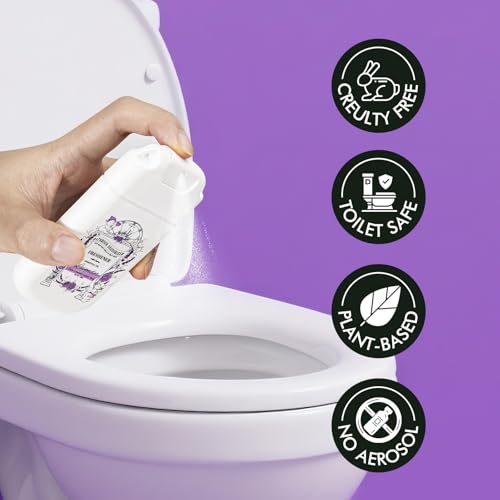 Image of Travel Size Toilet Spray, Air Freshener Spray for Bathroom Deodorizer, Travel Essentials Variety with Removable Hook - Lemon Lavender Eucalyptus Scent