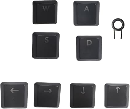Backlit Keyboard Keycaps WASD Keycaps and Up Down Right Left Arrow Keys Replacement for Logitech G813 G815 G913 G915 TKL RGB Mechanical Gaming Keyboard Black