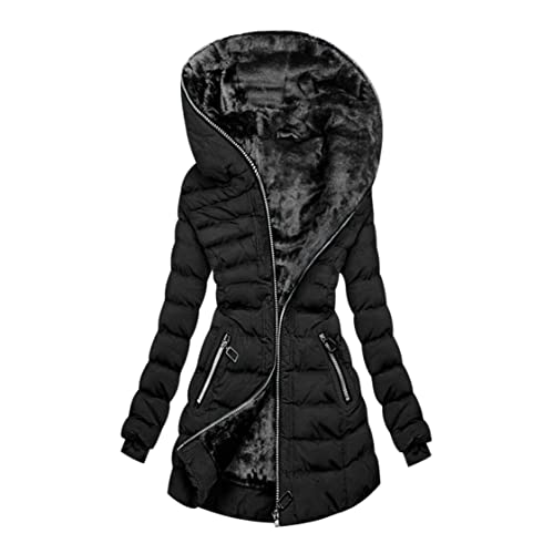 Cappotto Invernale da Donna Elegante Piumino Pelliccia Giacca Donna Invernale