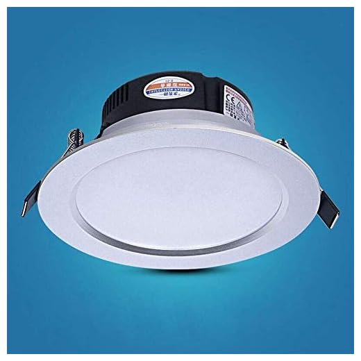 FEE-ZC 5W Spotlight Byt LED-infälld taklampa Downlights varmvit 3000K för 60W runda panelljus 400LM för badrumsgaller Kontor Ej dimbar IP44-paket med 1