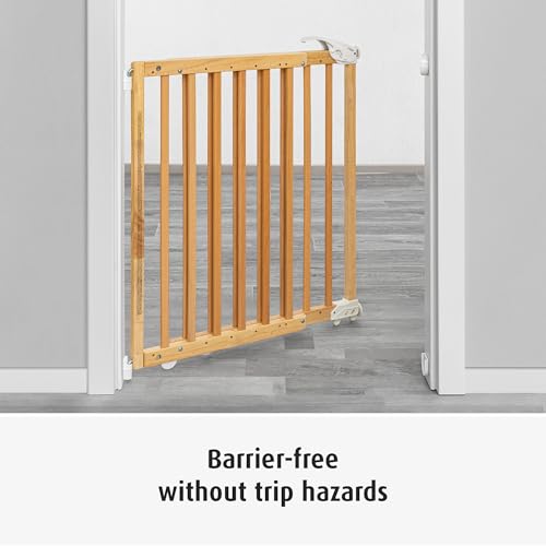 reer Türgitter und Treppenschutzgitter, Baukasten zum Selbstbauen, zum Klemmen oder Schrauben, ausziehbar 63-106 cm, Natur