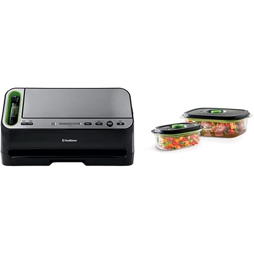 FoodSaver V4400 Vacuum Sealing System + FoodSaver Preserve Containers (2-Pack)