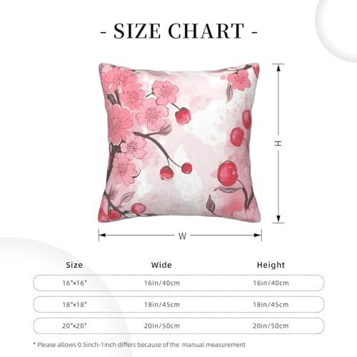Housse de coussin velours cerises roses pour une déco douce et poétique