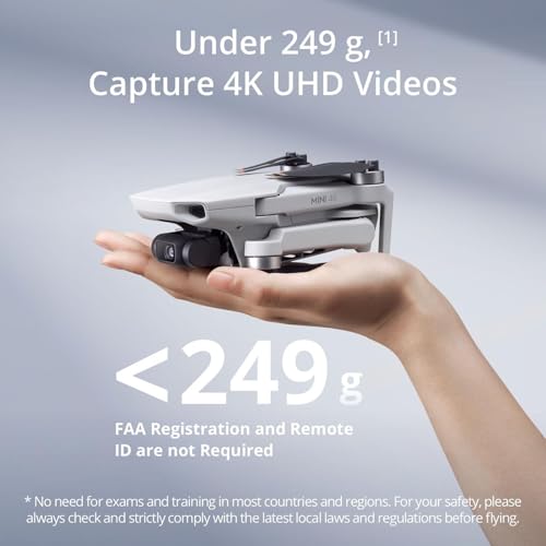 dji mini 4k fly more combo drone with 4k uhd camera for adults under 249 g 3-axis gimbal stabilization 10km video transmission auto return 3 batteries for 93-min max flight time quickshots