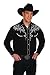 Western Express Men's Cotton Blend Retro Leaf Embroidery Shirt