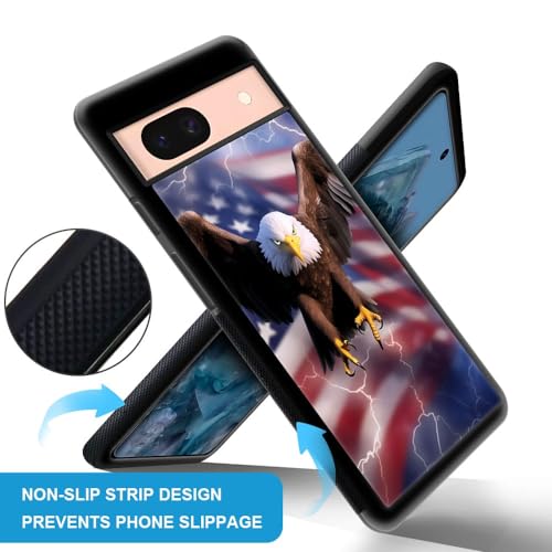 Coque Google Pixel 8A antichoc polycarbonate rigide coque arrière motif eagle - 6