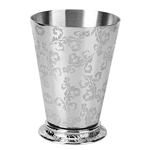 Restokki 400ml Stylish Tree Leaf Pattern Stainless Steel Cocktail Cup Mug Home Party Bar Accessories