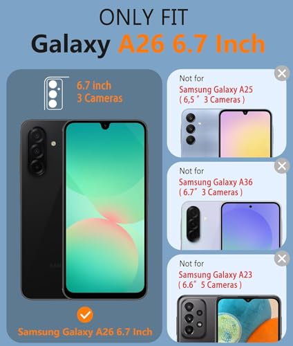 Image of ShieldTech Back Cover Case + Screen Protector for Samsung Galaxy A26 5G | Transparent Mobile Phone Back Case Cover for Samsung Galaxy A 26 | Samsung A26 5G TPU Transparent Back Cover Case