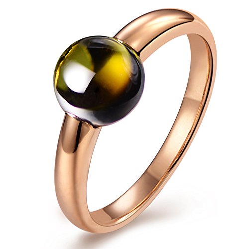 Tourmaline jaune bague or rose 14 carats pour illuminer vos tenues quotidiennes