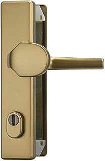 ABUS Türbeschlag HLZS814 F4 Art. 8415 - Schutzbeschlag für Haustüren und Wohnungsabschlusstüren aus Legiertem Stahl in Gold