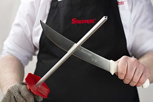 Starrett Professional Stainless Steel Chefs Steak Knives - Wide Curved Profile - 10-inch (250mm) - Red Handle - Image 2