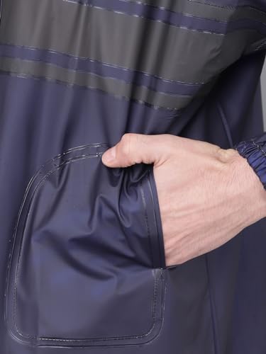 Image of Dollar Rainguard Men's PVC Full Sleeve Solid Raincoat Set With Adjustable Hood and Pocket