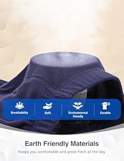 FAMI HELPER 3 Pcs Men’s Incontinence Underwear with Absorbent Pad 300 ML Urine Volume Cotton Washable Reusable Leakproof Incontinence Pants for Men Blue Size M