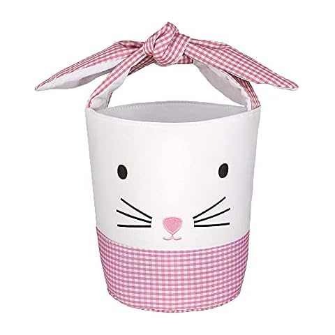 ROSAUI Adjustable Handle Easter Bags for Kids,Easter Egg Hunt Basket,Easter Bunny Face Hamper for Children Teens Baby Toddlers,Stuffed Easter Eggs,Candy,Treats,Chocolate,Sweets,Toys,Surprise,Prizes Cover