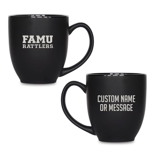 Image of Rico Industries NCAA Primary 15-Oz Personalized Matte Black Bistro Mug - for Hot or Cold Drinks