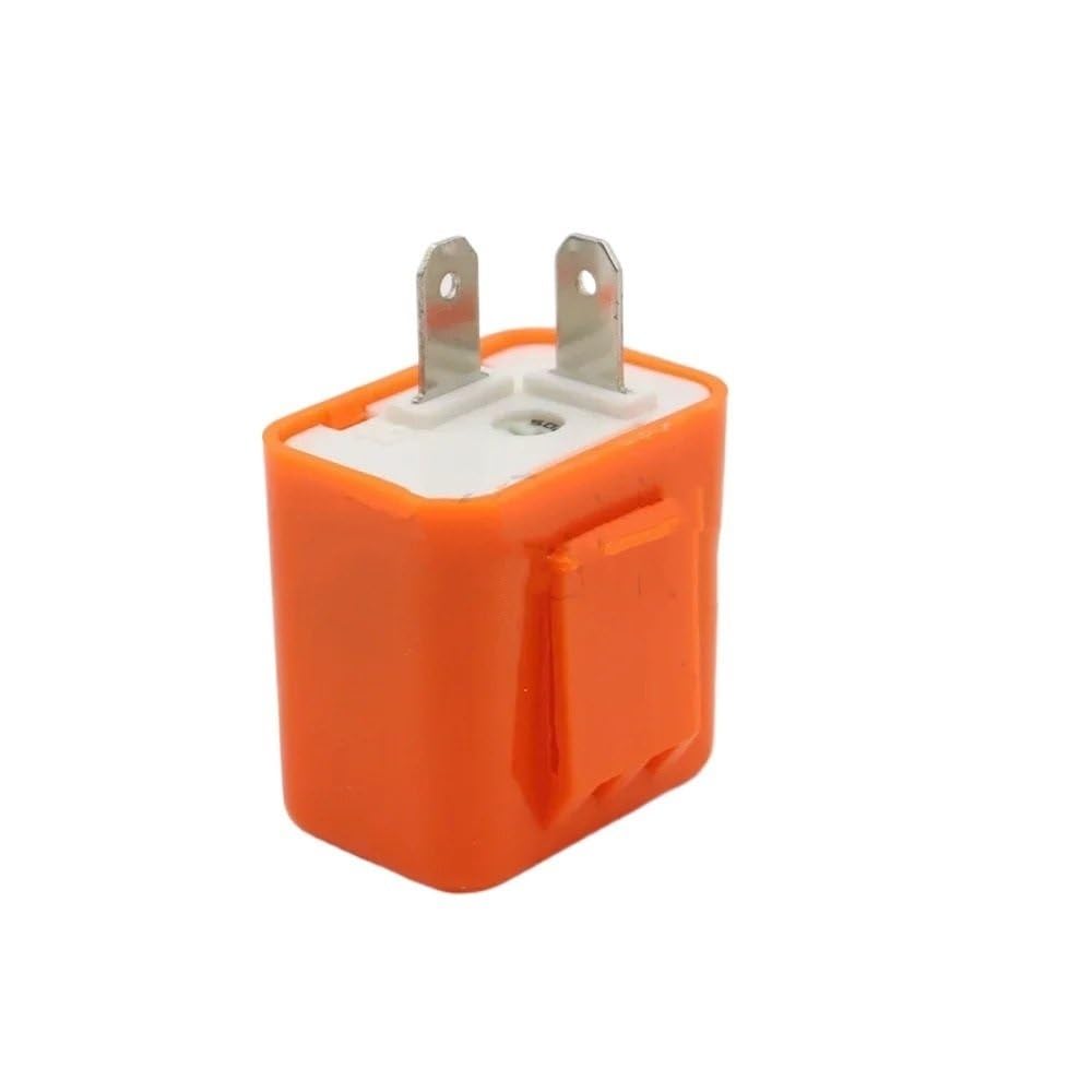 Relé Relé Ajustable De 2 Pines Para Motocicleta Luces De Motocicleta Indicador De Giro Relé 12(Orange 20pcs)