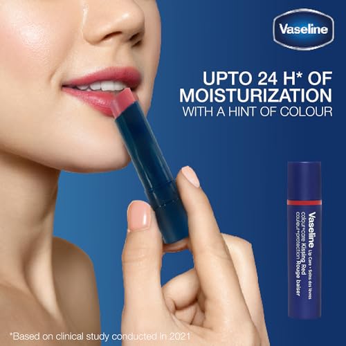 Image of Vaseline Colour+Care Kissing Red Tinted Lip Balm Stick 3g (Pack of 3)