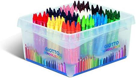 GIOTTO Cera Super Washable Large Wax Crayon, 24 Assorted Colours, Ideal for Children, Party Bags & Schools
